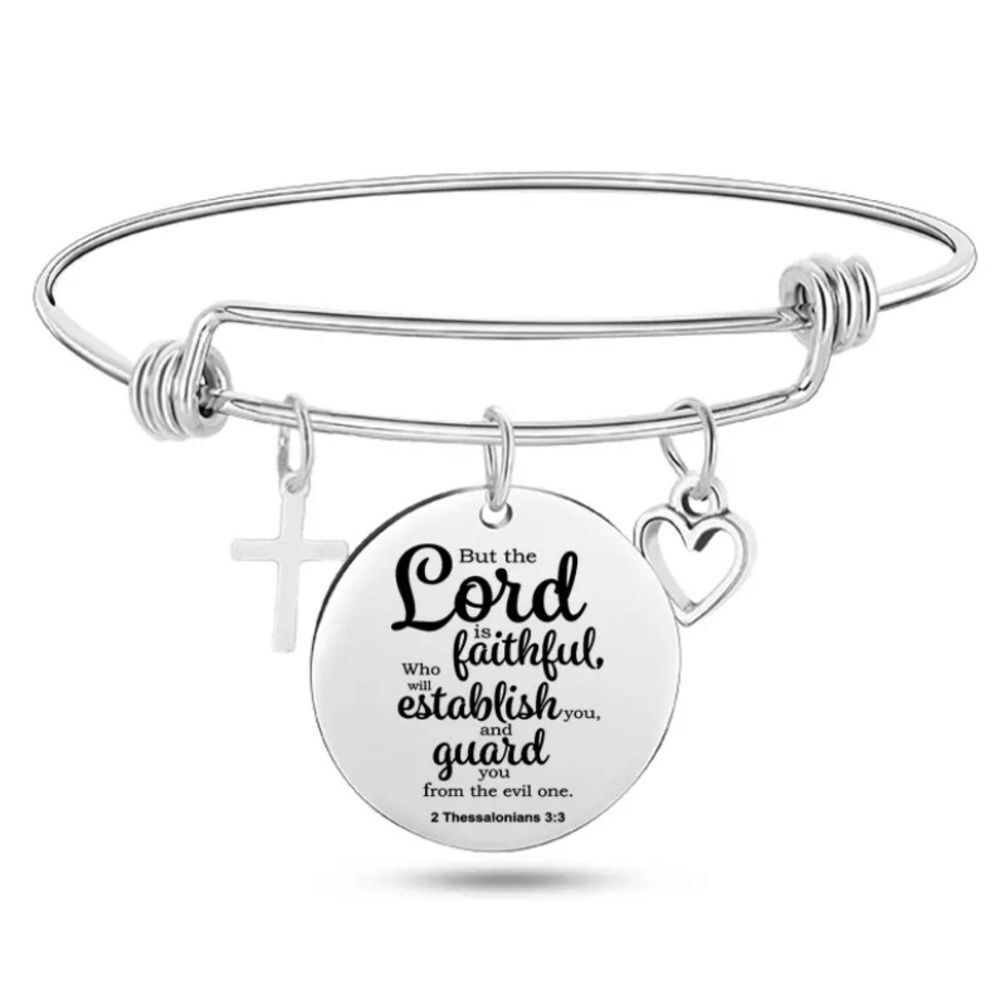 BibleโScripture Charm Bracelet 2 Thess 3:3